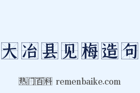 大冶县见梅造句是什么意思的图片